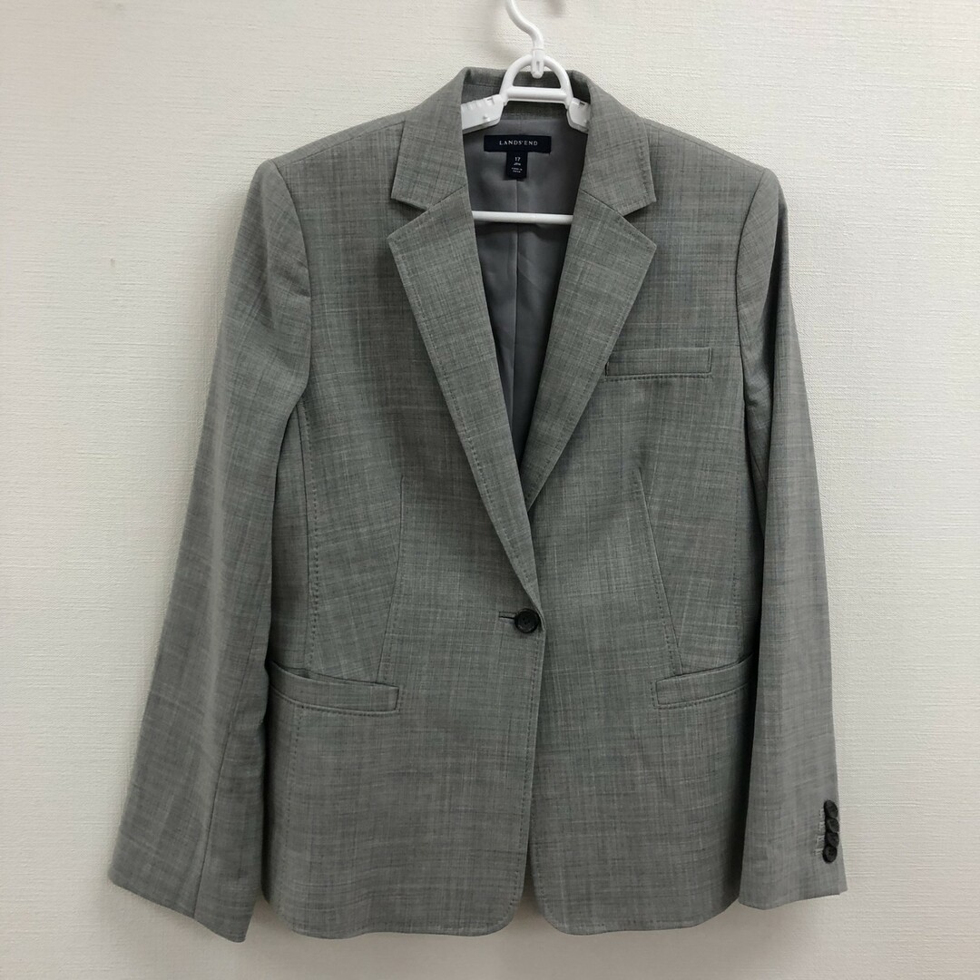 【LANDS' END】ランズエンド テーラードジャケット　ジャケット サイズ17 グレー系 グレー