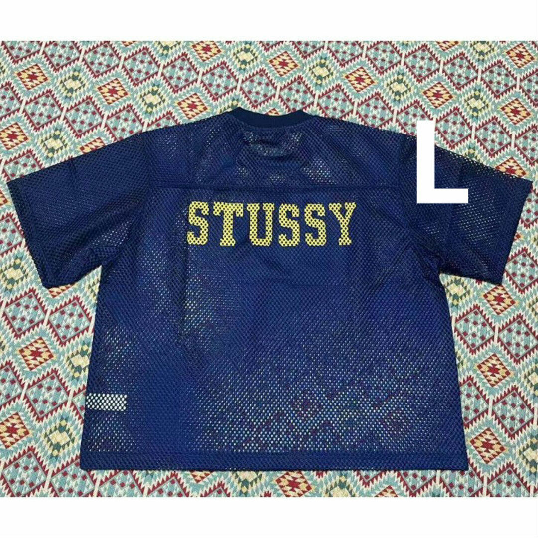STUSSY】TEAM JERSEY 80 TEE ブルー サイズL STUSSY】TEAM JERSEY 80 TEE ブルー サイズL