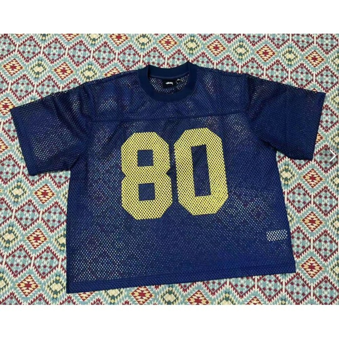 STUSSY】TEAM JERSEY 80 TEE ブルー サイズL STUSSY】TEAM JERSEY 80 TEE ブルー サイズL