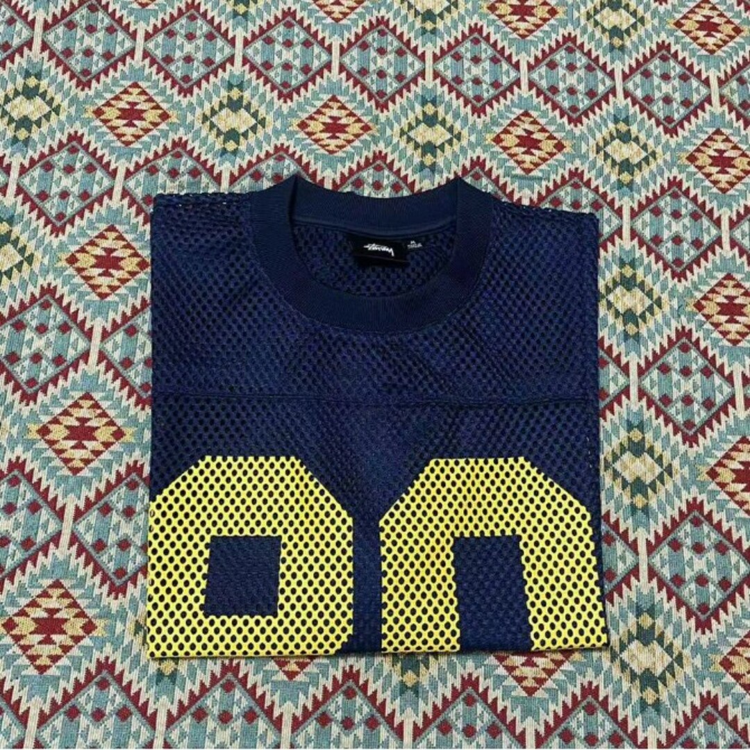 STUSSY】TEAM JERSEY 80 TEE ブルー サイズL STUSSY】TEAM JERSEY 80 TEE ブルー サイズL