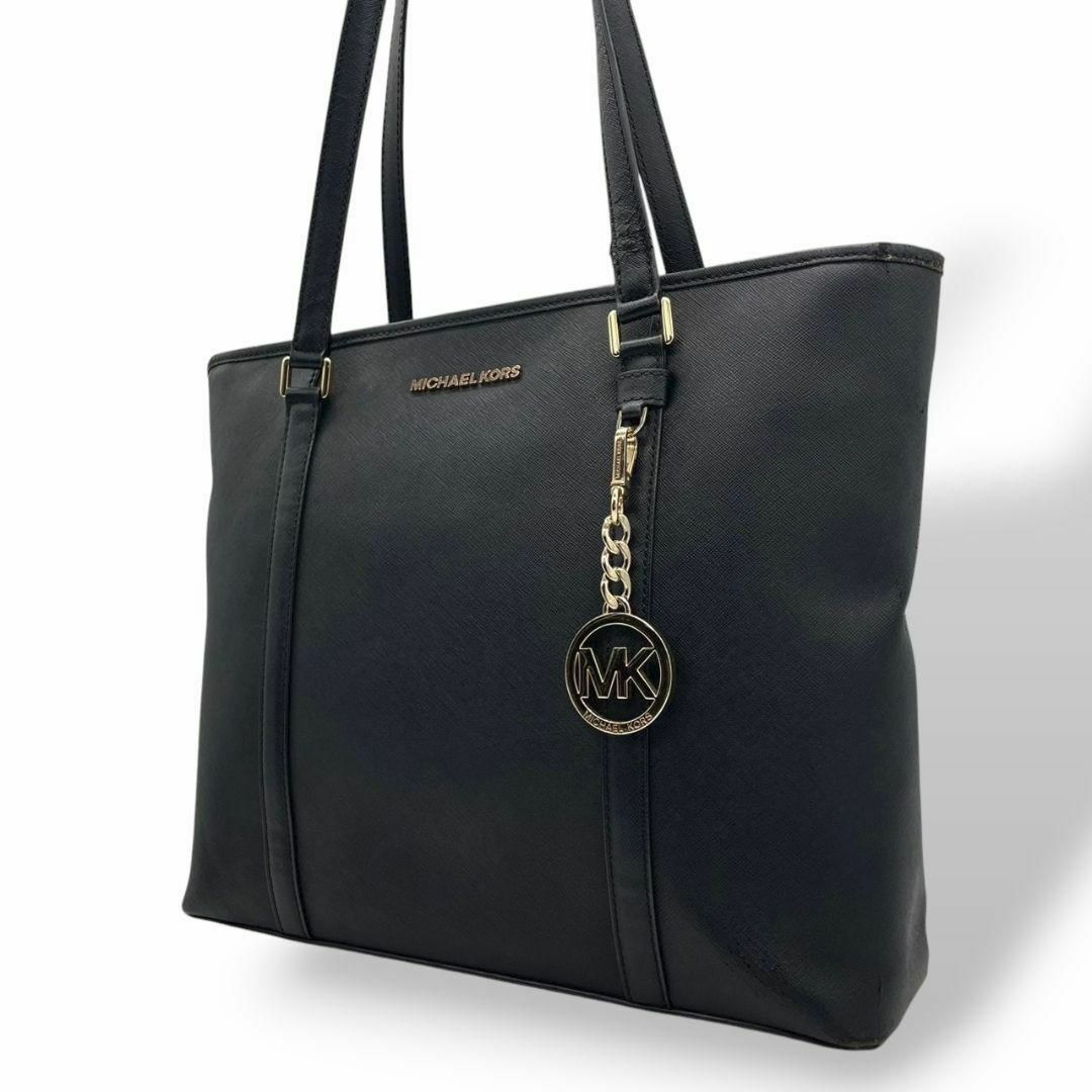 MICHAEL KORS - マイケルコース　トートバッグ　黒　JET SET　レザー　ワンショルダー　s58