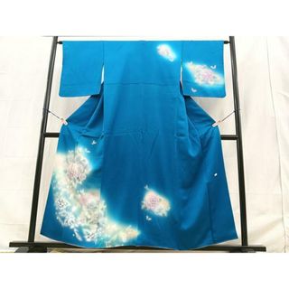 平和屋着物■訪問着　作家物　紫陽花　暈し染め　金彩　正絹　逸品　BAAR2277by(着物)