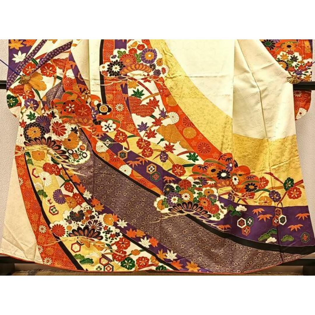 平和屋着物□豪華振袖 駒刺繍 松竹梅 青海波花文 金彩 正絹 逸品 平和屋着物□豪華振袖 駒刺繍 松竹梅 青海波花文 金彩 正絹 逸品