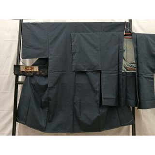 平和屋着物■男性　本場大島紬　アンサンブル　絣文様　証紙付き　正絹　逸品　BAAQ3116sa