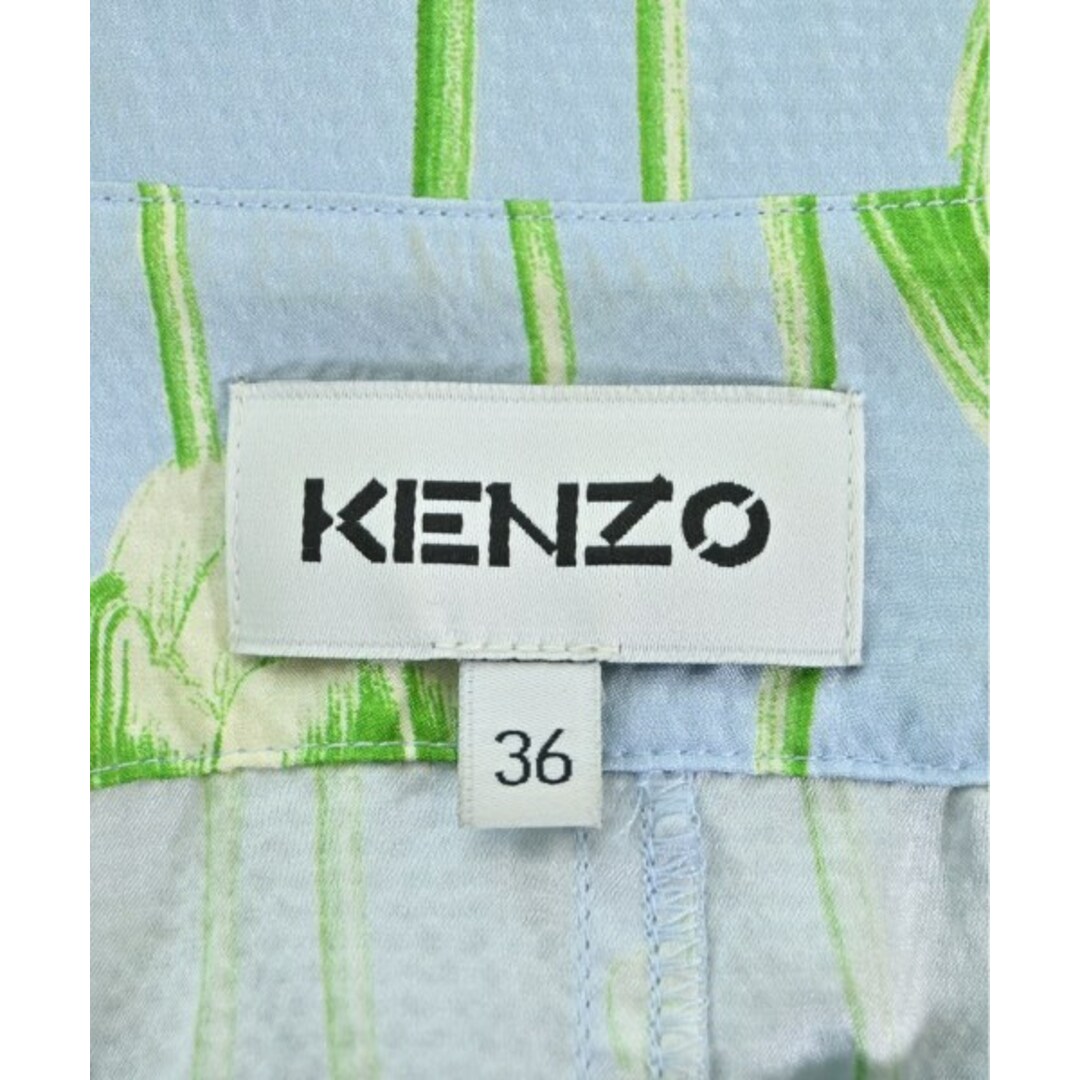 KENZO - KENZO ケンゾー ワンピース 36(XS位) 水色x緑x白系(総柄 KENZO - KENZO ケンゾー ワンピース 36(XS位) 水色x緑x白系(総柄