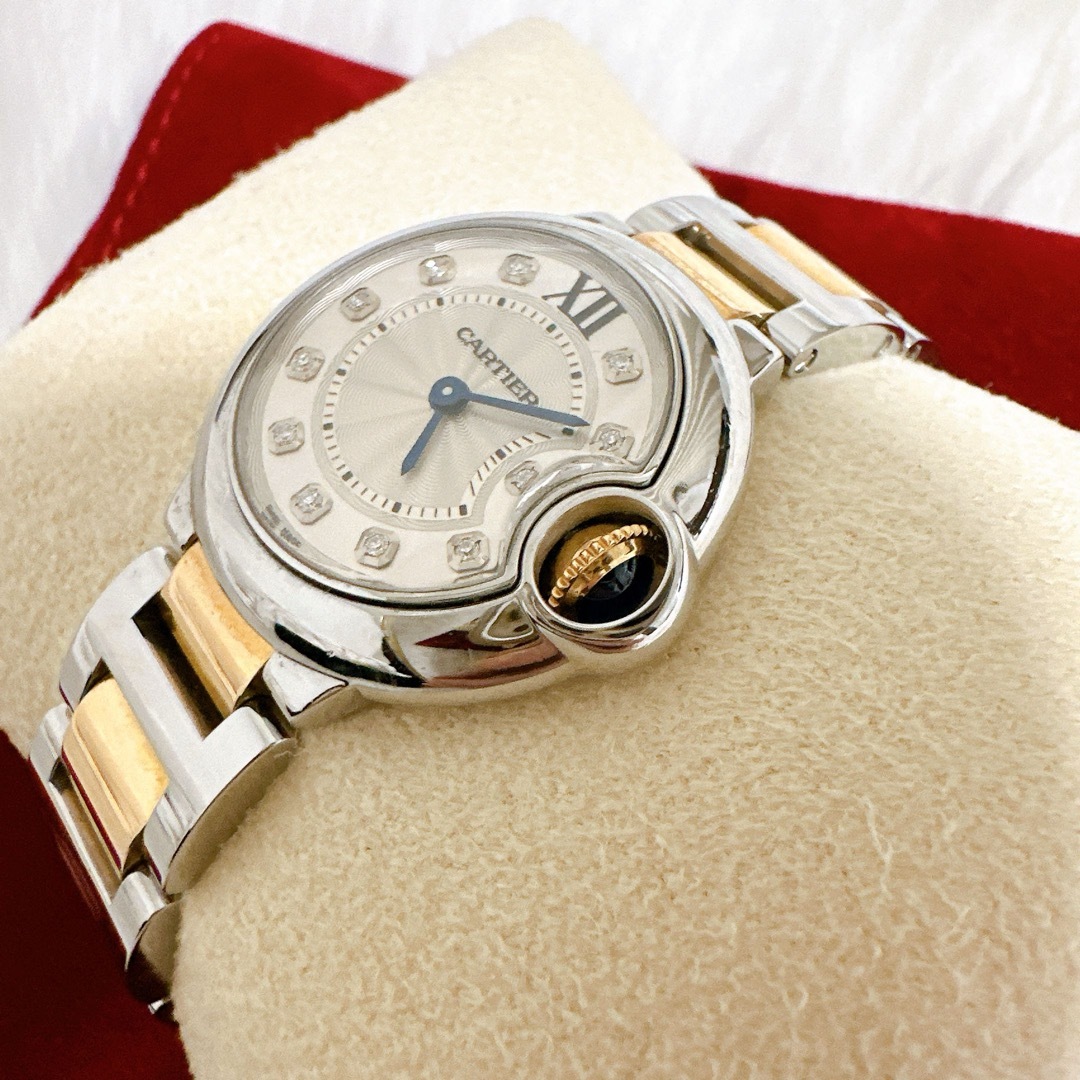 Cartier - カルティエ バロンブルーSM 11Pダイヤ PGコンビ Cartier - カルティエ バロンブルーSM 11Pダイヤ PGコンビ