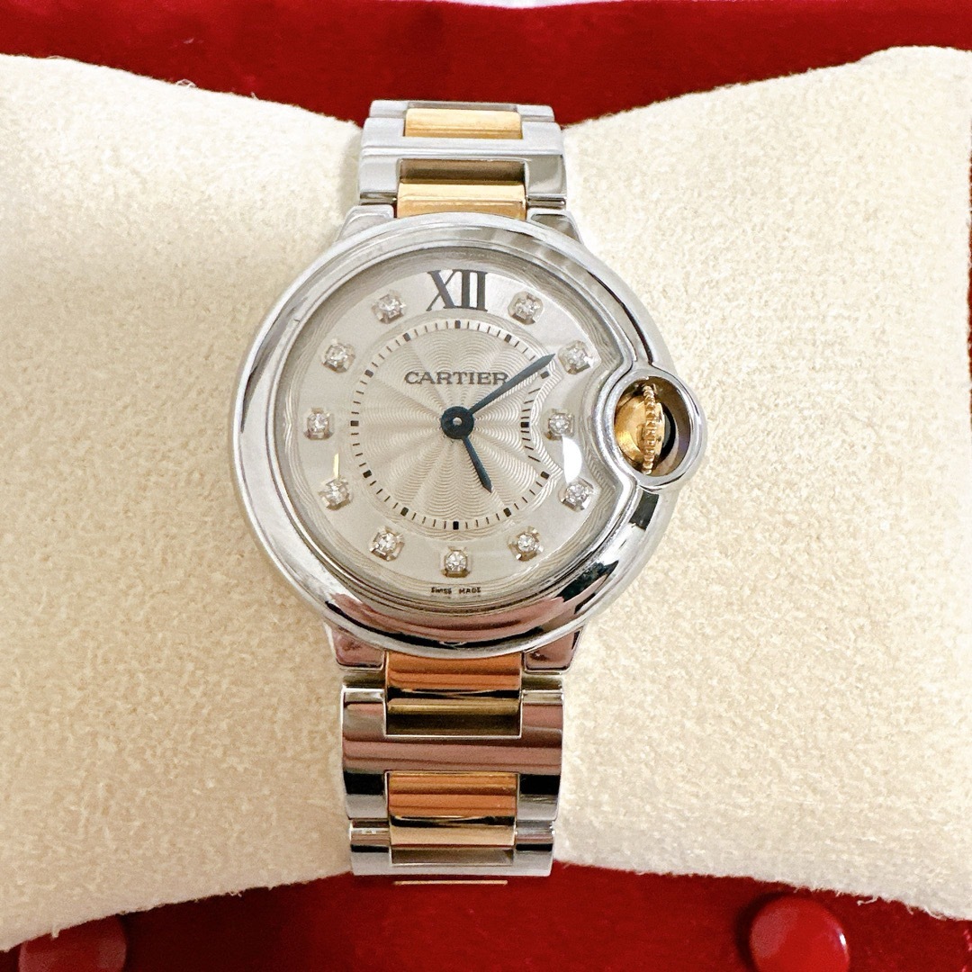 Cartier - カルティエ バロンブルーSM 11Pダイヤ PGコンビ Cartier - カルティエ バロンブルーSM 11Pダイヤ PGコンビ