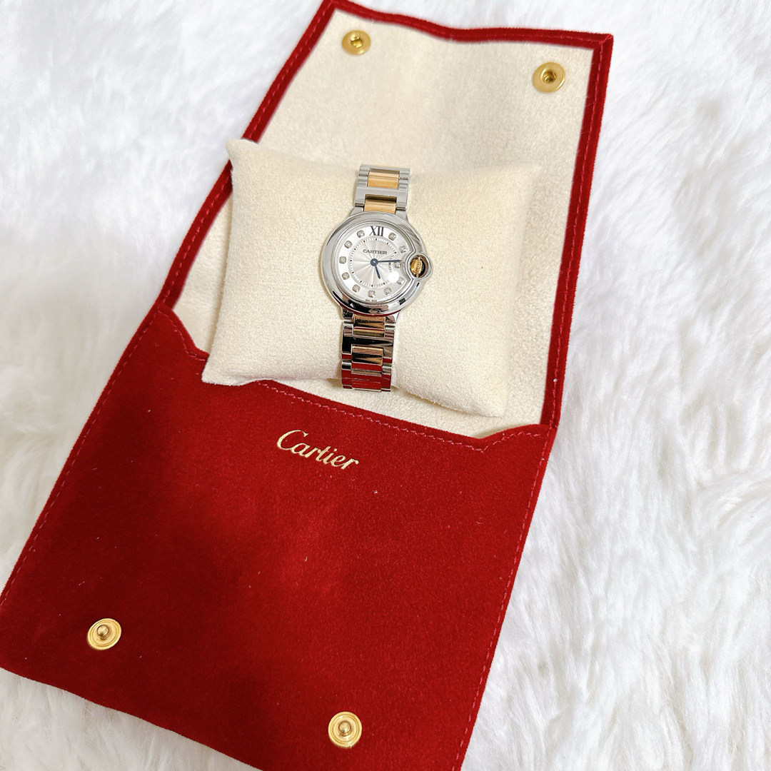 Cartier - カルティエ バロンブルーSM 11Pダイヤ PGコンビ Cartier - カルティエ バロンブルーSM 11Pダイヤ PGコンビ