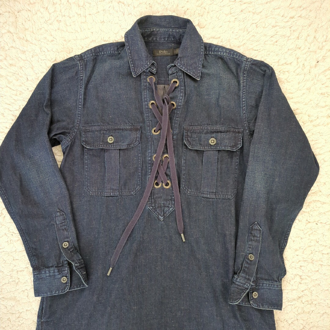 POLO RALPH LAUREN - 美品 ラルフローレン レースアップ デニム POLO RALPH LAUREN - 美品 ラルフローレン レースアップ デニム