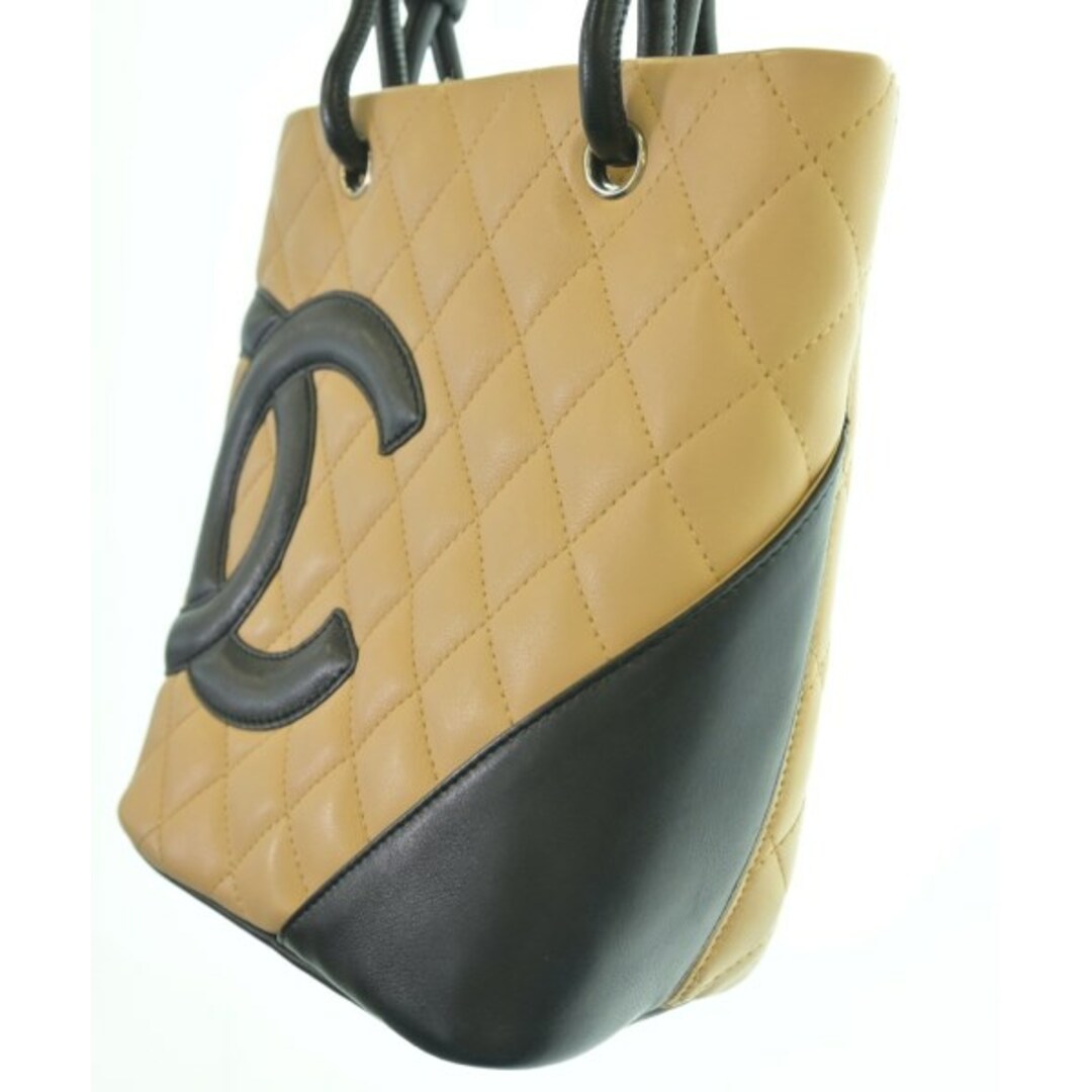 CHANEL - CHANEL シャネル トートバッグ - ベージュx黒 【古着 CHANEL - CHANEL シャネル トートバッグ - ベージュx黒 【古着