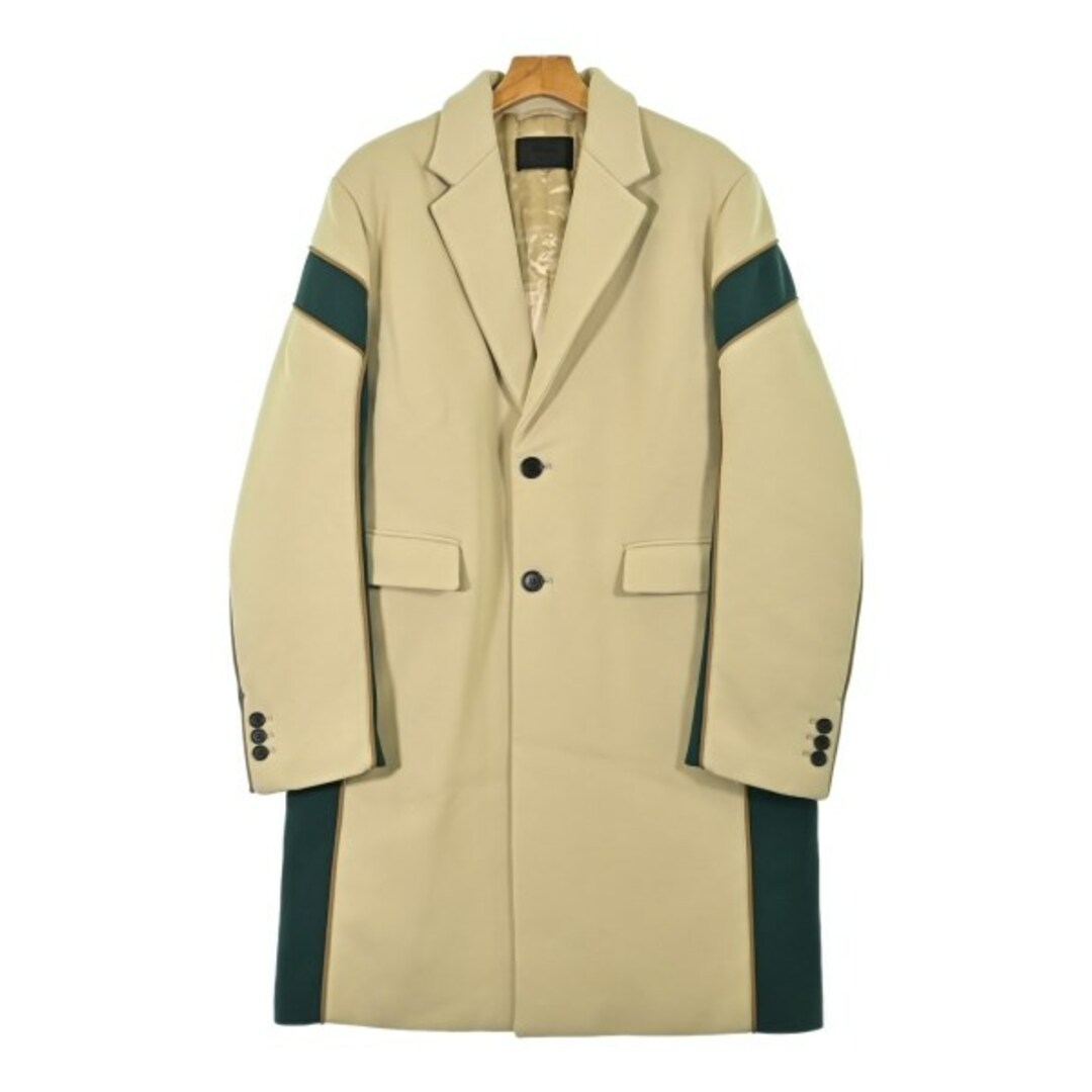 PRADA - PRADA プラダ チェスターコート 48(L位) ベージュx緑 PRADA - PRADA プラダ チェスターコート 48(L位) ベージュx緑