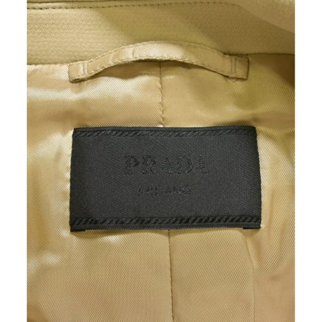 PRADA - PRADA プラダ チェスターコート 48(L位) ベージュx緑 PRADA - PRADA プラダ チェスターコート 48(L位) ベージュx緑
