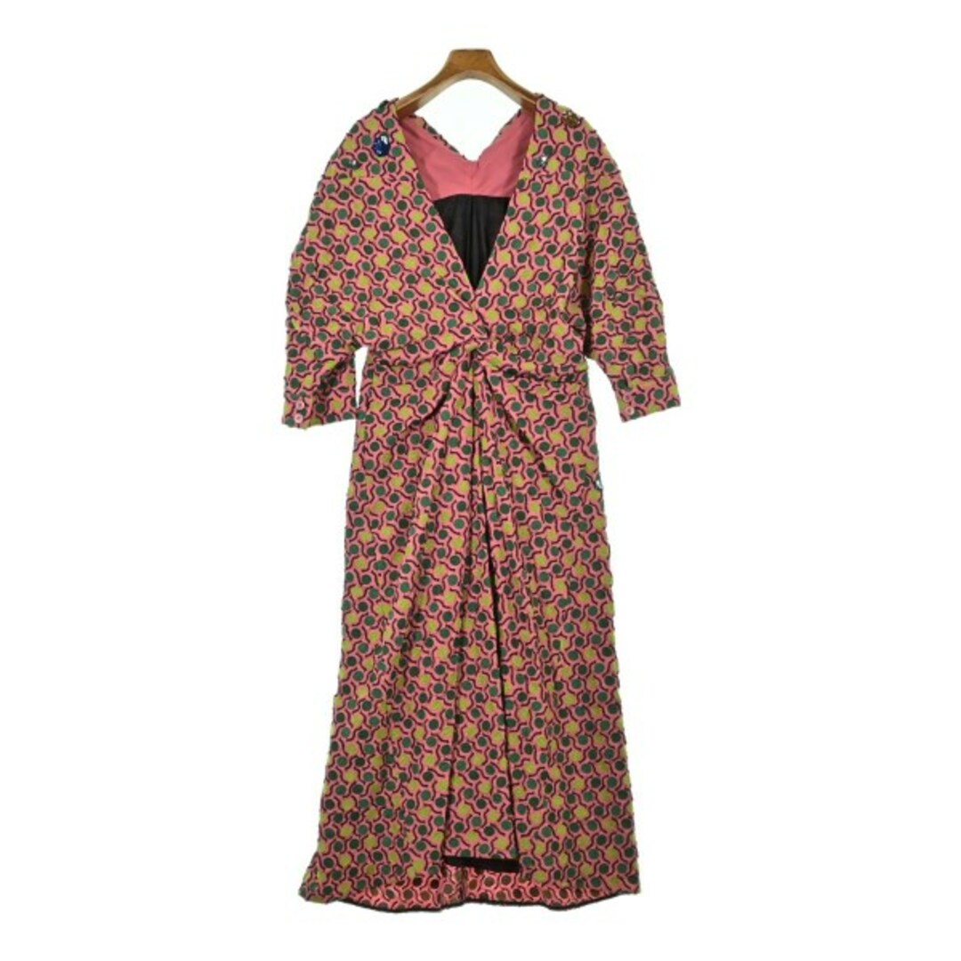 MARNI - MARNI マルニ ワンピース 44(L位) ピンクx緑等(総柄 MARNI - MARNI マルニ ワンピース 44(L位) ピンクx緑等(総柄