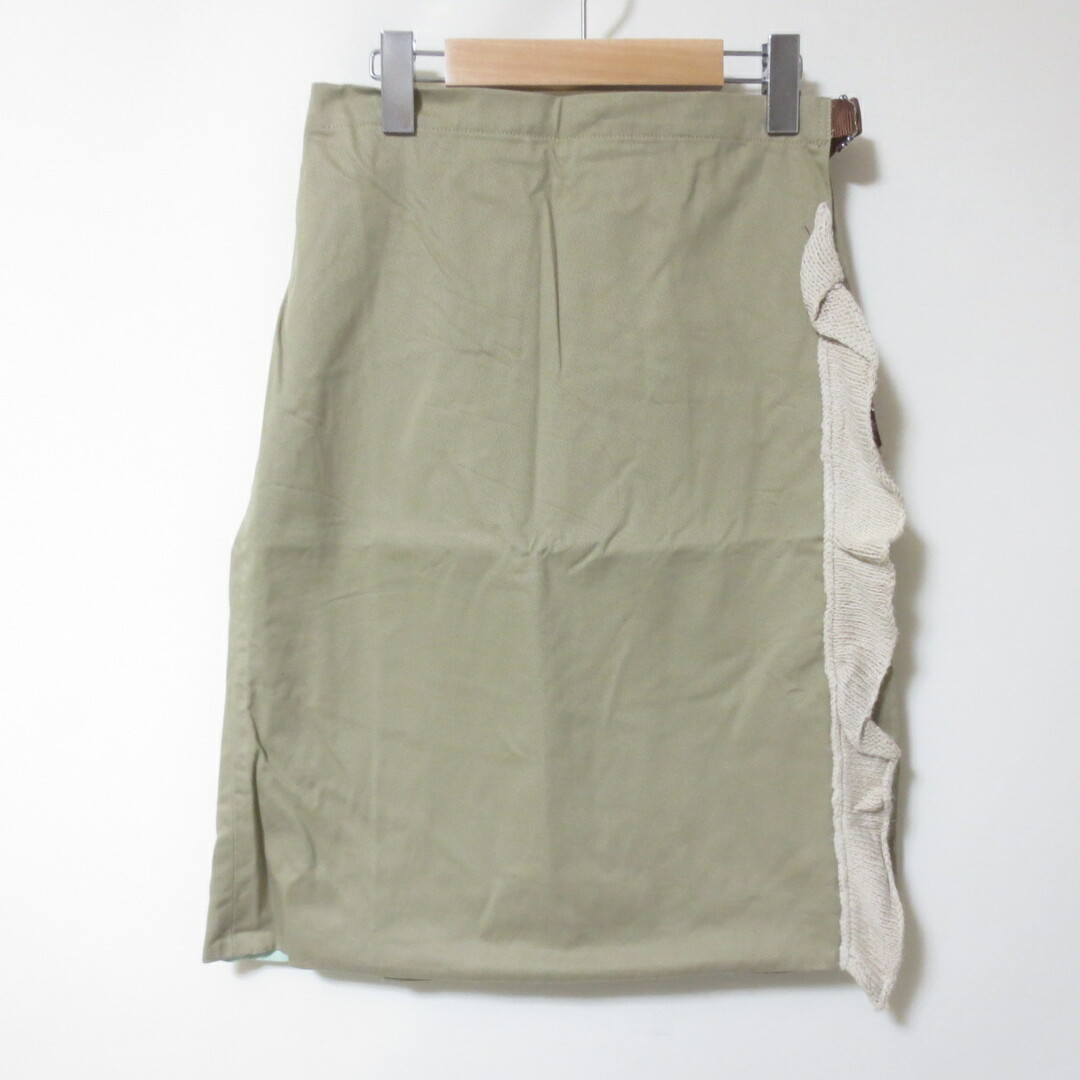 sacai - s777　sacai　サカイ　ベージュ　巻きスカート　フリル　38