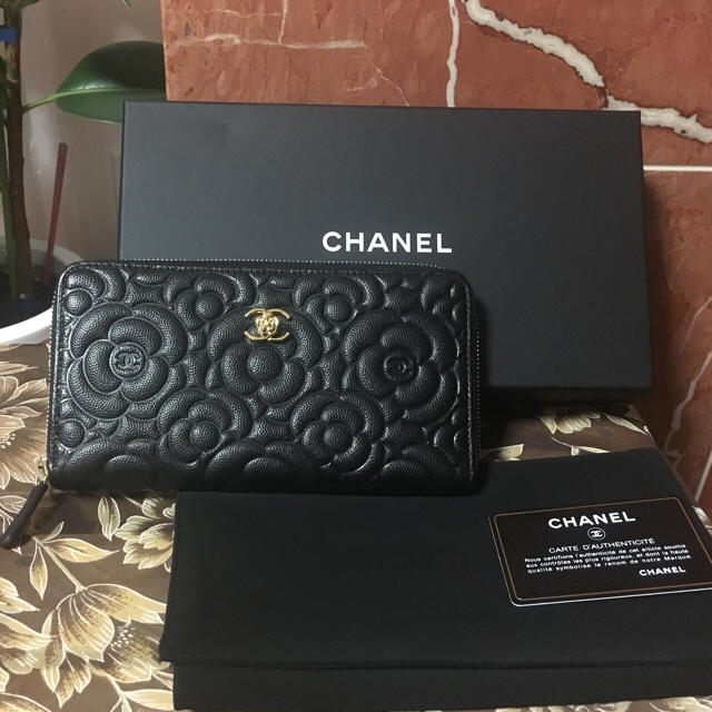 希少 CHANEL カメリア ロゴボタン シルクロゴ裏地 ロングワンピース 36