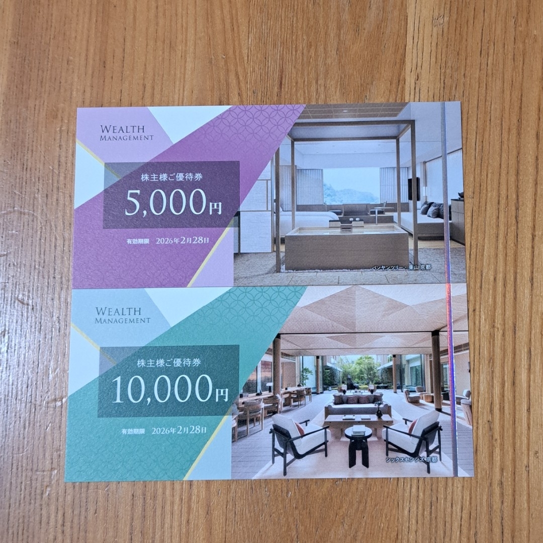 ウェルスマネジメント株主優待15000円分 2026/2/28までの通販 by ウェルスマネジメント株主優待15000円分 2026/2/28までの通販 by