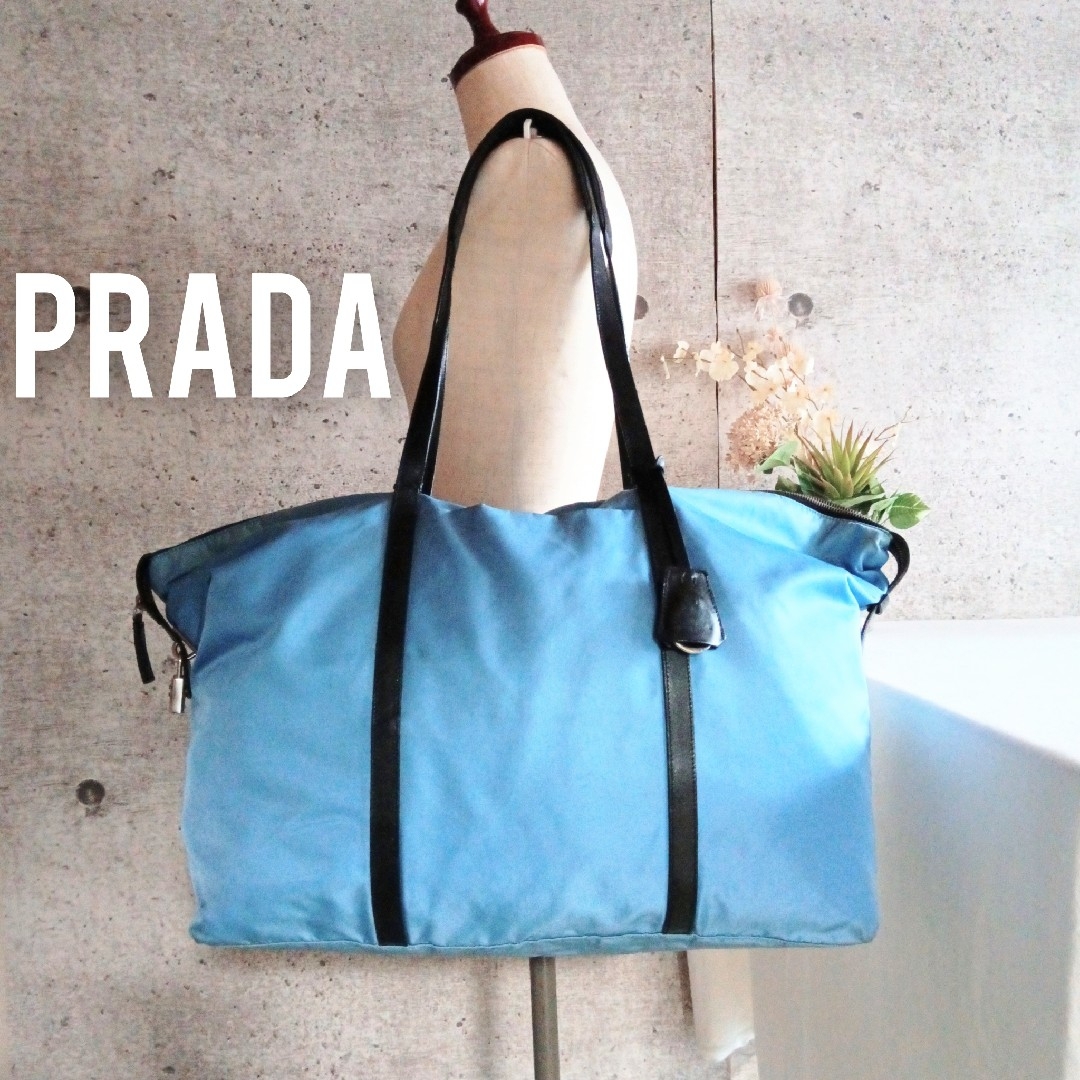 PRADA - 良品 プラダ ナイロン 南京錠 ショルダー トートバッグ PRADA - 良品 プラダ ナイロン 南京錠 ショルダー トートバッグ