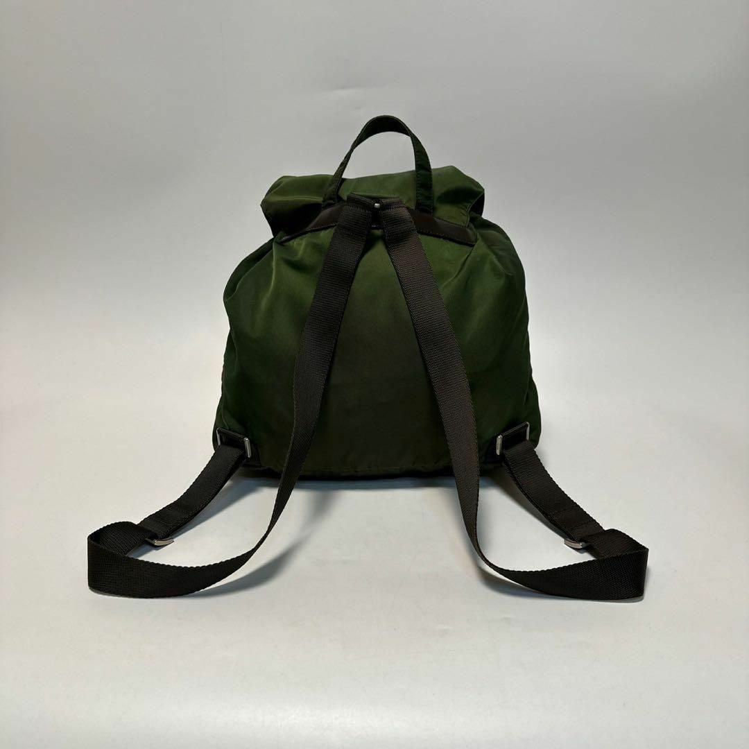 PRADA - m56【美品】プラダ 三角ロゴ ナイロン レザー 巾着 PRADA - m56【美品】プラダ 三角ロゴ ナイロン レザー 巾着