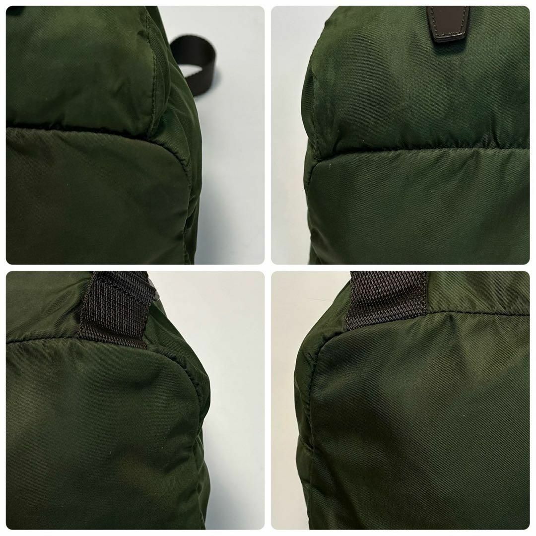 PRADA - m56【美品】プラダ 三角ロゴ ナイロン レザー 巾着 PRADA - m56【美品】プラダ 三角ロゴ ナイロン レザー 巾着