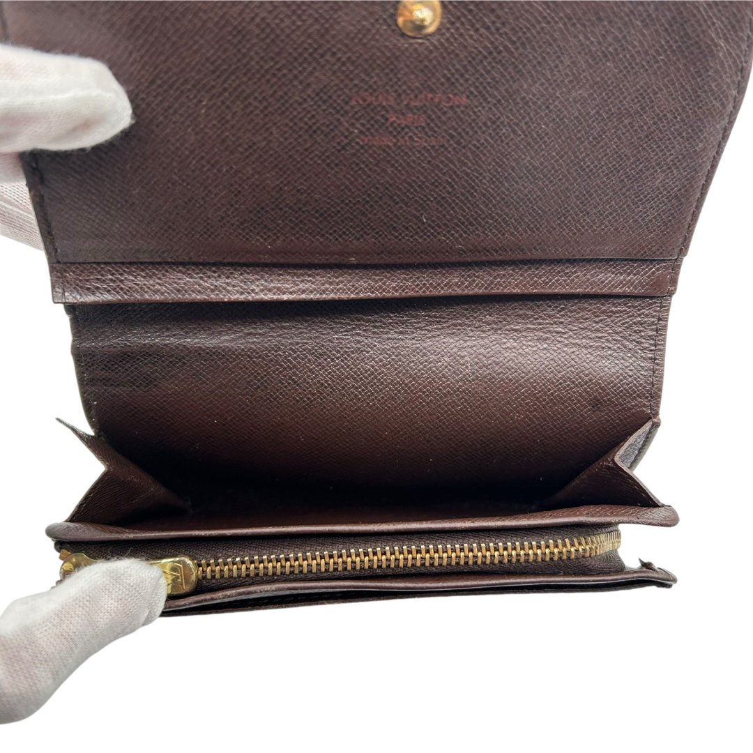 LOUIS VUITTON - ルイヴィトン ダミエ トレゾール 2つ折り財布 L LOUIS VUITTON - ルイヴィトン ダミエ トレゾール 2つ折り財布 L