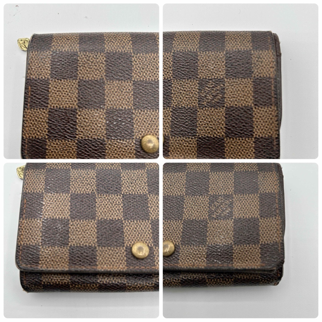 LOUIS VUITTON - ルイヴィトン ダミエ トレゾール 2つ折り財布 L LOUIS VUITTON - ルイヴィトン ダミエ トレゾール 2つ折り財布 L