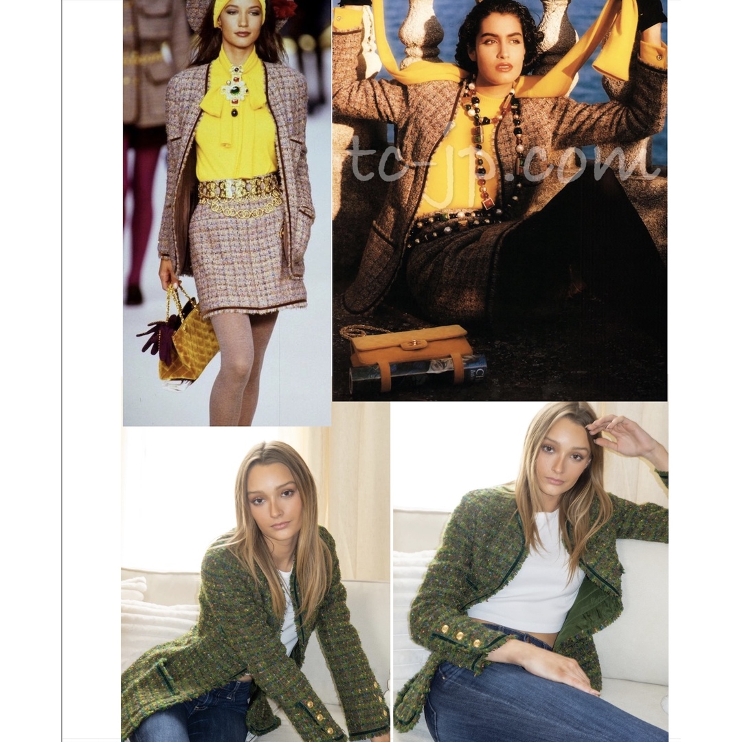 CHANEL - シャネル ヴィンテージ スーツ CHANEL レッド ウール CHANEL - シャネル ヴィンテージ スーツ CHANEL レッド ウール