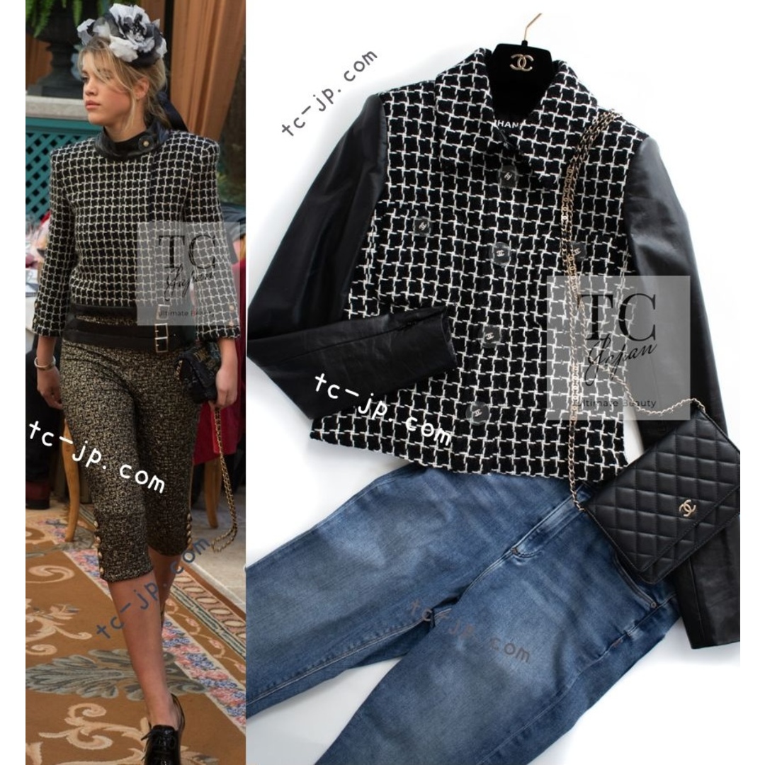 CHANEL - シャネル ジャケット CHANEL ブラック ウール 袖 CHANEL - シャネル ジャケット CHANEL ブラック ウール 袖
