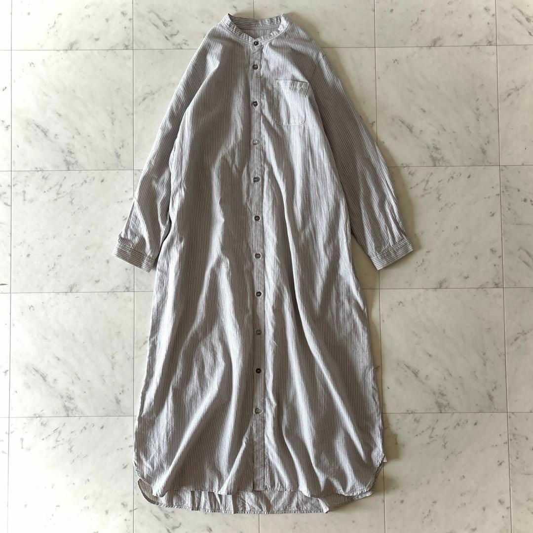 nest Robe - 美品 ネストローブ リネンシャツワンピース nest Robe - 美品 ネストローブ リネンシャツワンピース