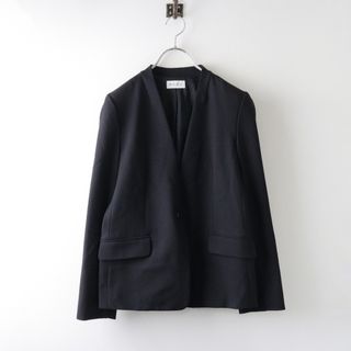PLST - プラステ PLST ノーカラージャケット 総裏地 L 黒 PLST - プラステ PLST ノーカラージャケット 総裏地 L 黒