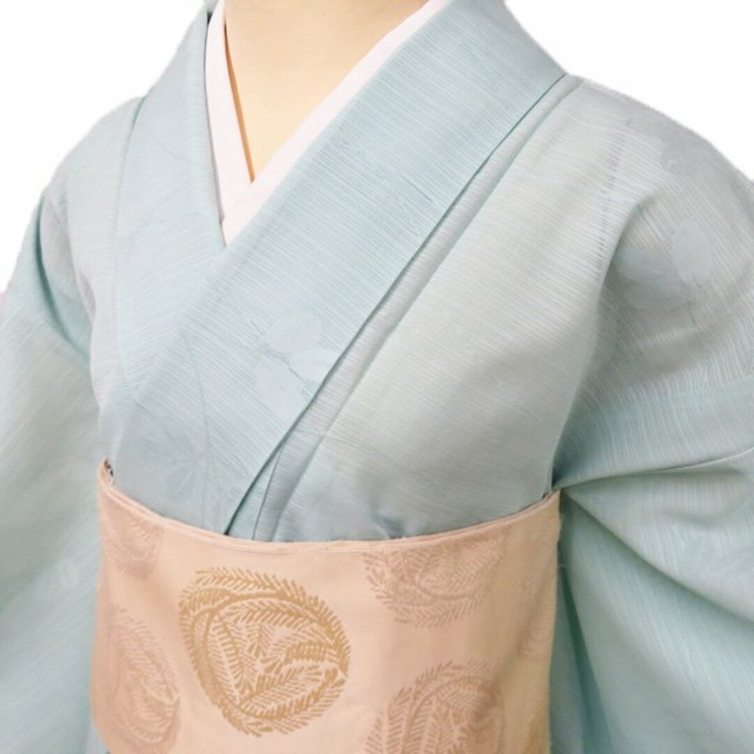 夏物 色無地 着物 中古 正絹 絽 カジュアル 紋なし 地模様 植物 夏物 色無地 着物 中古 正絹 絽 カジュアル 紋なし 地模様 植物