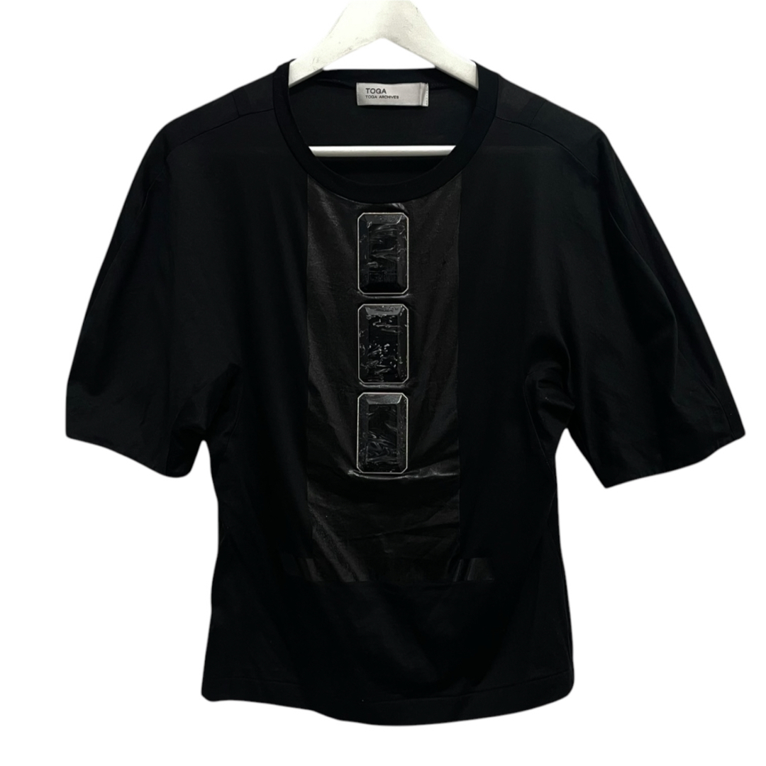 TOGA - TOGA ARCHIVES ストーン 立体裁断 Tシャツ ブラック 2 TOGA - TOGA ARCHIVES ストーン 立体裁断 Tシャツ ブラック 2