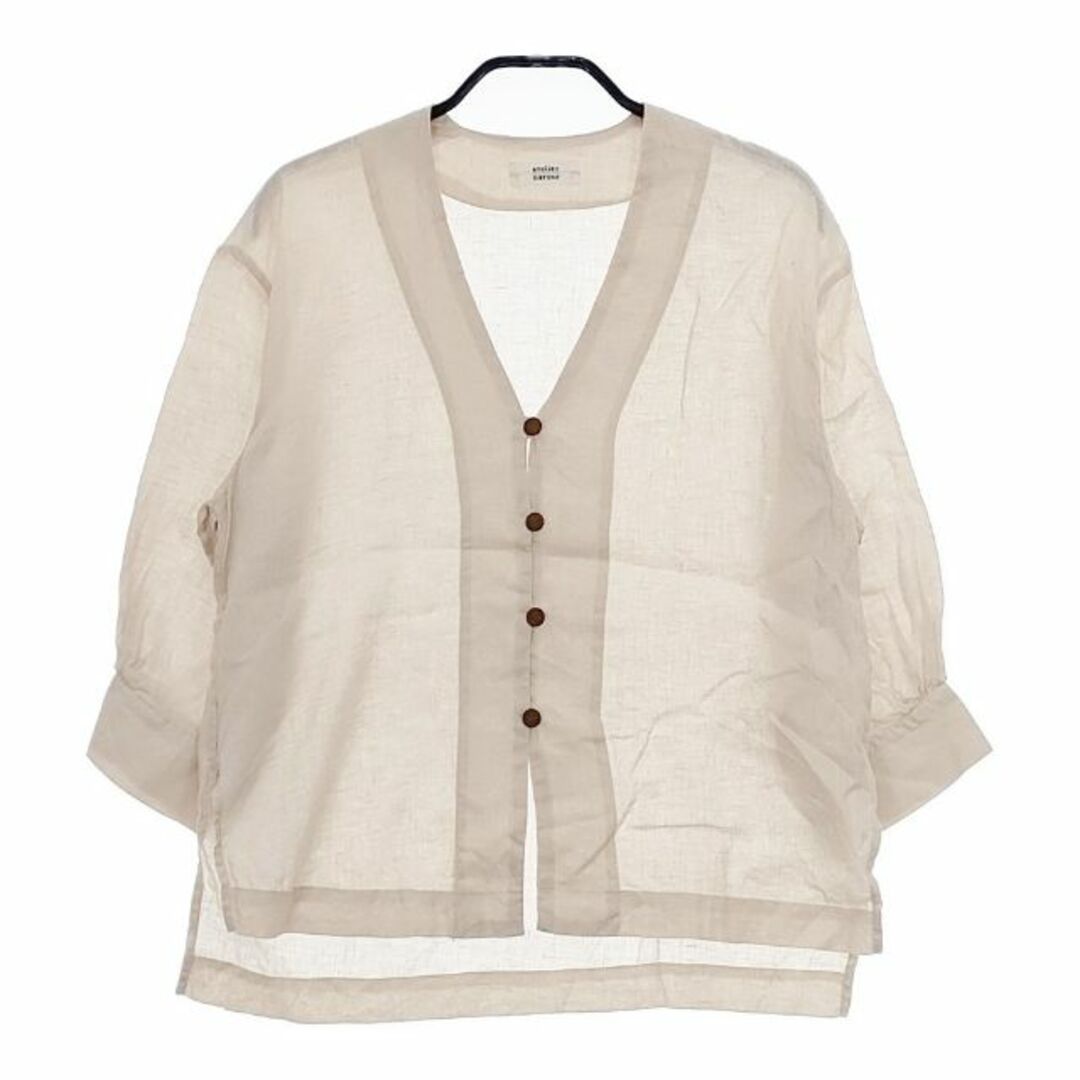 atelier naruse linen shirt cardigan リネンシャツカーディガン atelier naruse linen shirt cardigan リネンシャツカーディガン