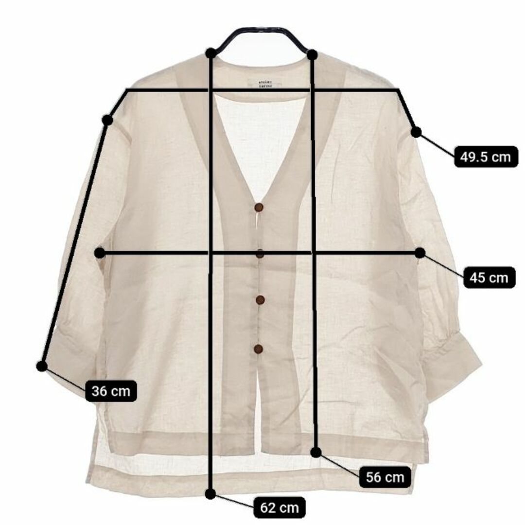 atelier naruse linen shirt cardigan リネンシャツカーディガン atelier naruse linen shirt cardigan リネンシャツカーディガン