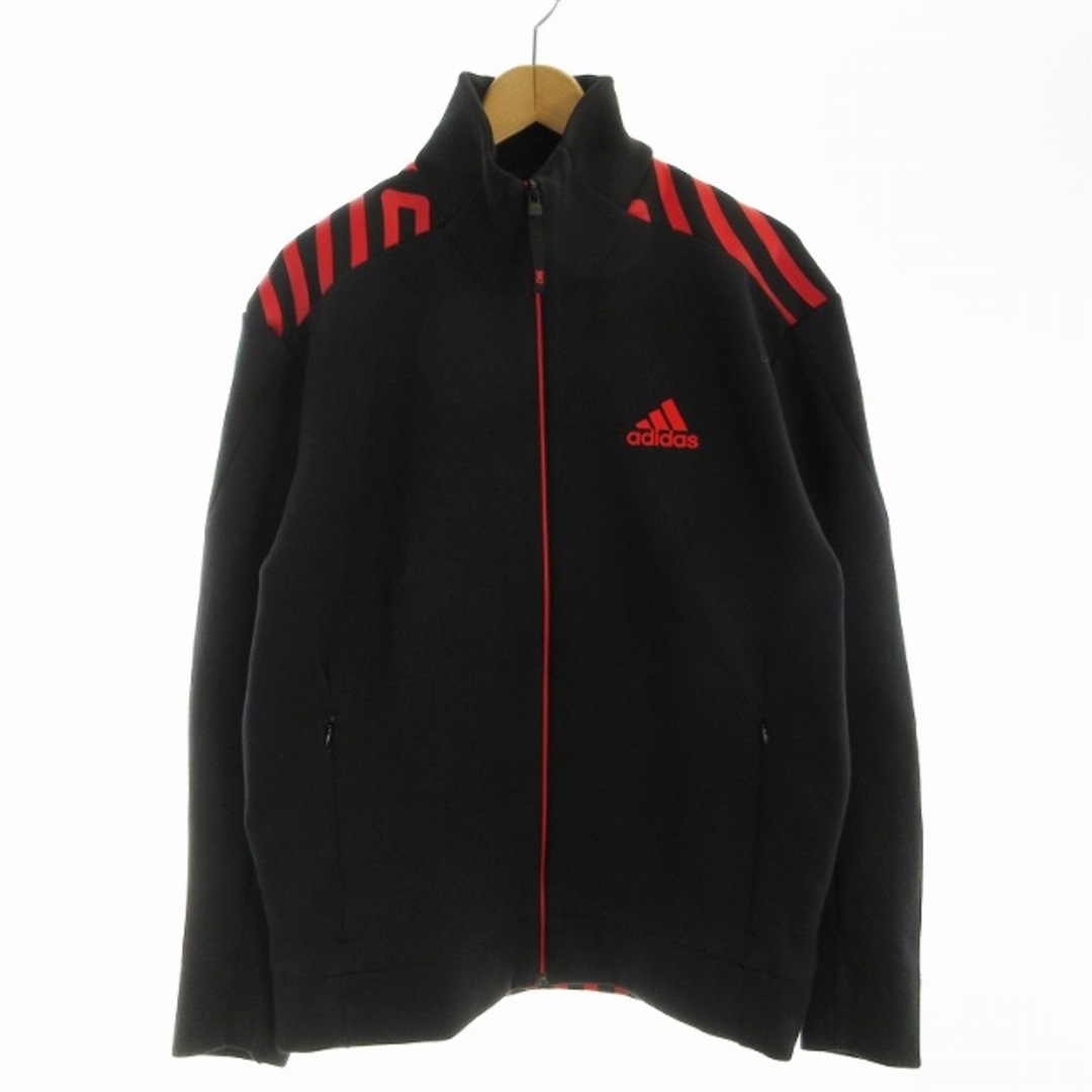 adidas - アディダス トラックジャケット 総柄 L 黒 ブラック adidas - アディダス トラックジャケット 総柄 L 黒 ブラック