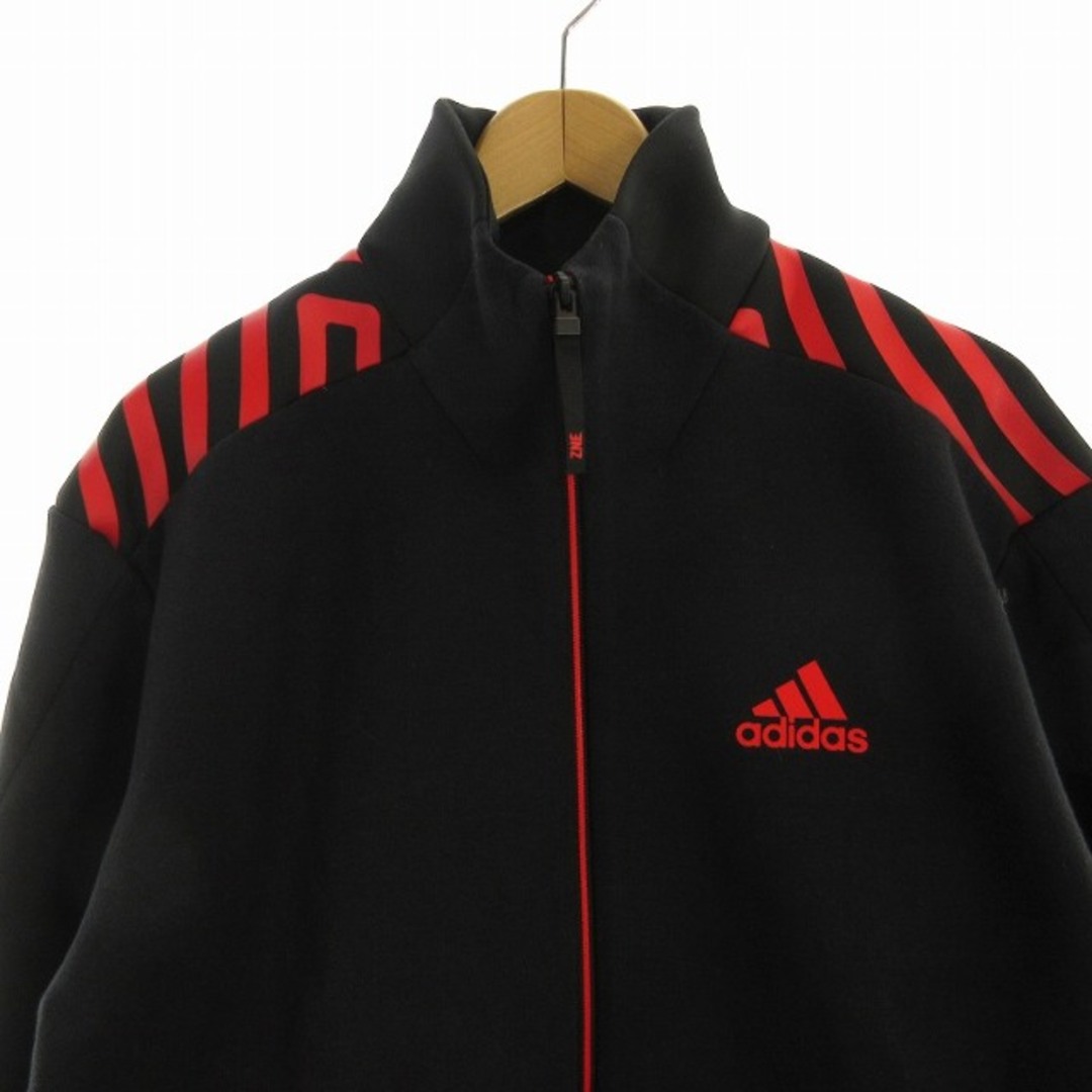 adidas - アディダス トラックジャケット 総柄 L 黒 ブラック adidas - アディダス トラックジャケット 総柄 L 黒 ブラック