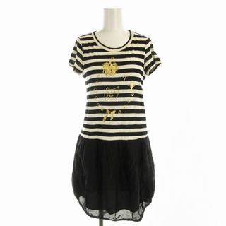 franche lippee - フランシュリッペ ワンピース ひざ丈 ボーダー franche lippee - フランシュリッペ ワンピース ひざ丈 ボーダー