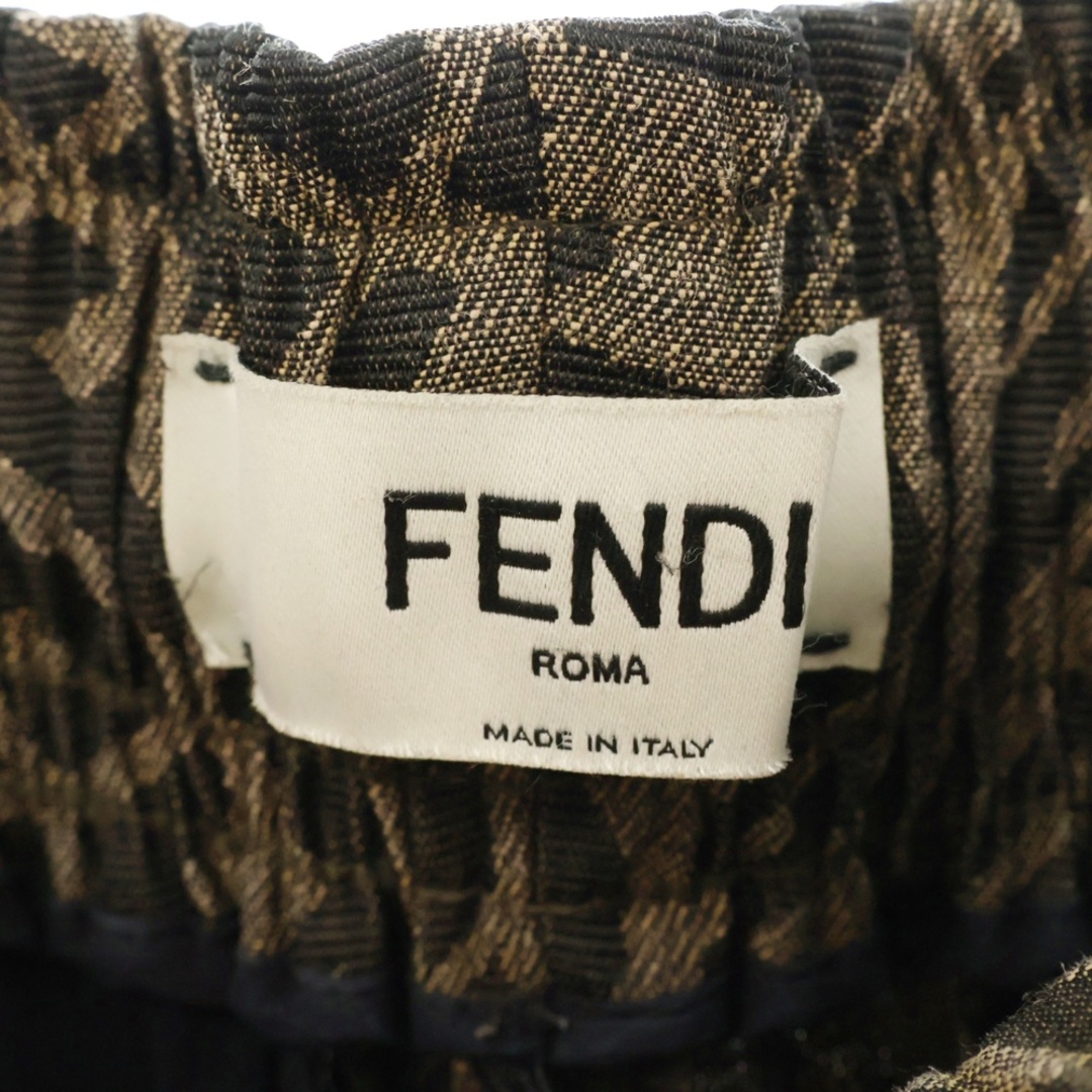 FENDI - FENDI フェンディ ズッカ柄 コットンポリ ウエストゴム FENDI - FENDI フェンディ ズッカ柄 コットンポリ ウエストゴム