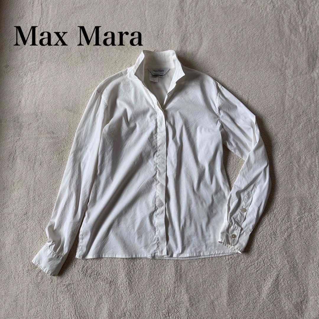Max Mara - Max Mara マックスマーラ 白タグ 比翼シャツ Max Mara - Max Mara マックスマーラ 白タグ 比翼シャツ