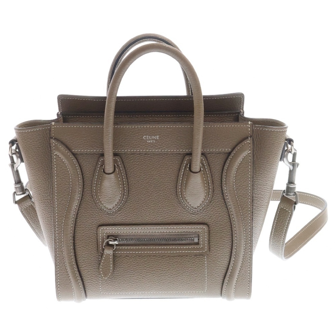 CELINE - CELINE セリーヌ ラゲージ ナノショッパー 2WAYレザー CELINE - CELINE セリーヌ ラゲージ ナノショッパー 2WAYレザー