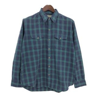 男の子向けプレゼント集結 L.L.Bean - 90s USA製 エルエルビーン 斜め ストライプ 長袖 CPO 男性用