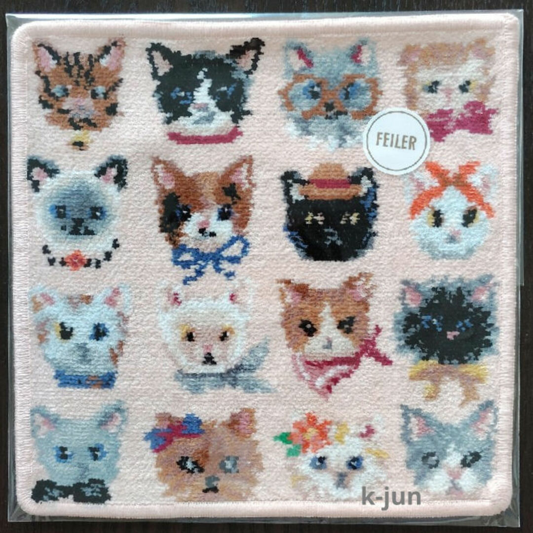 FEILER - フェイラー ラブラリー プリティーキャッツ ハンカチの FEILER - フェイラー ラブラリー プリティーキャッツ ハンカチの