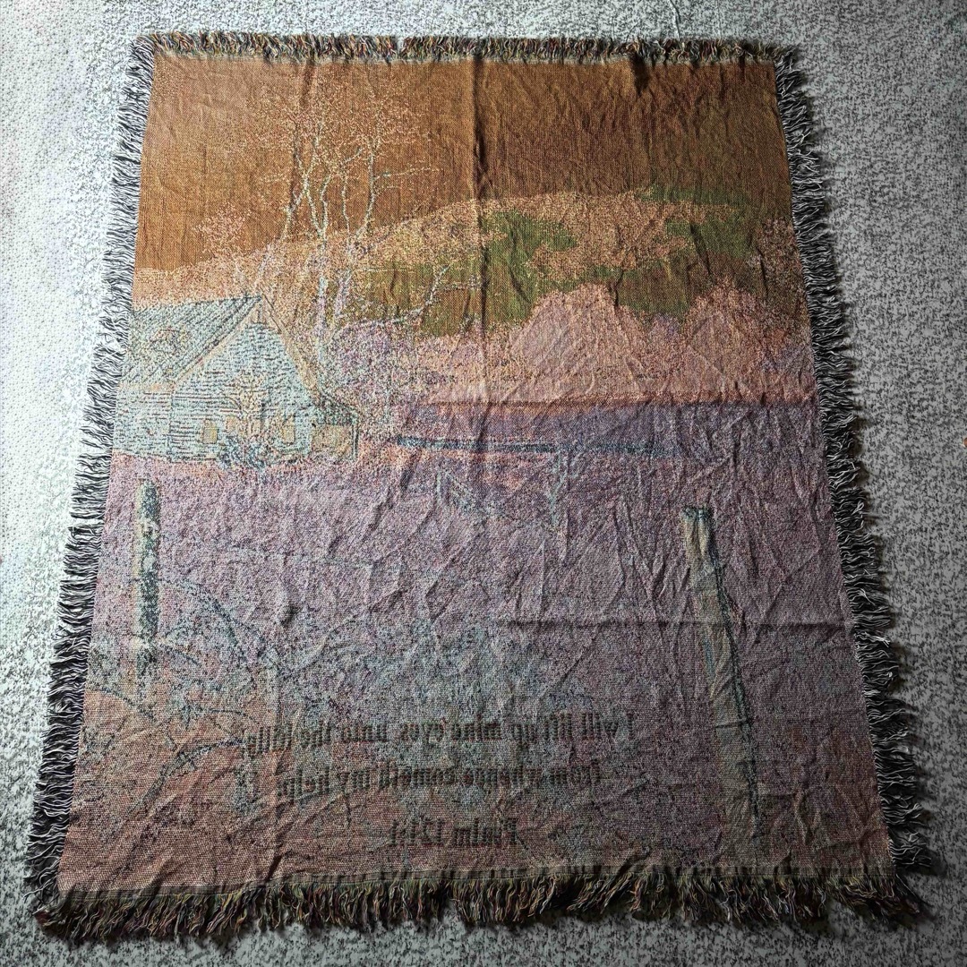 VINTAGE - 【90sオールド】風景画 フリンジ付き ヴィンテージ VINTAGE - 【90sオールド】風景画 フリンジ付き ヴィンテージ