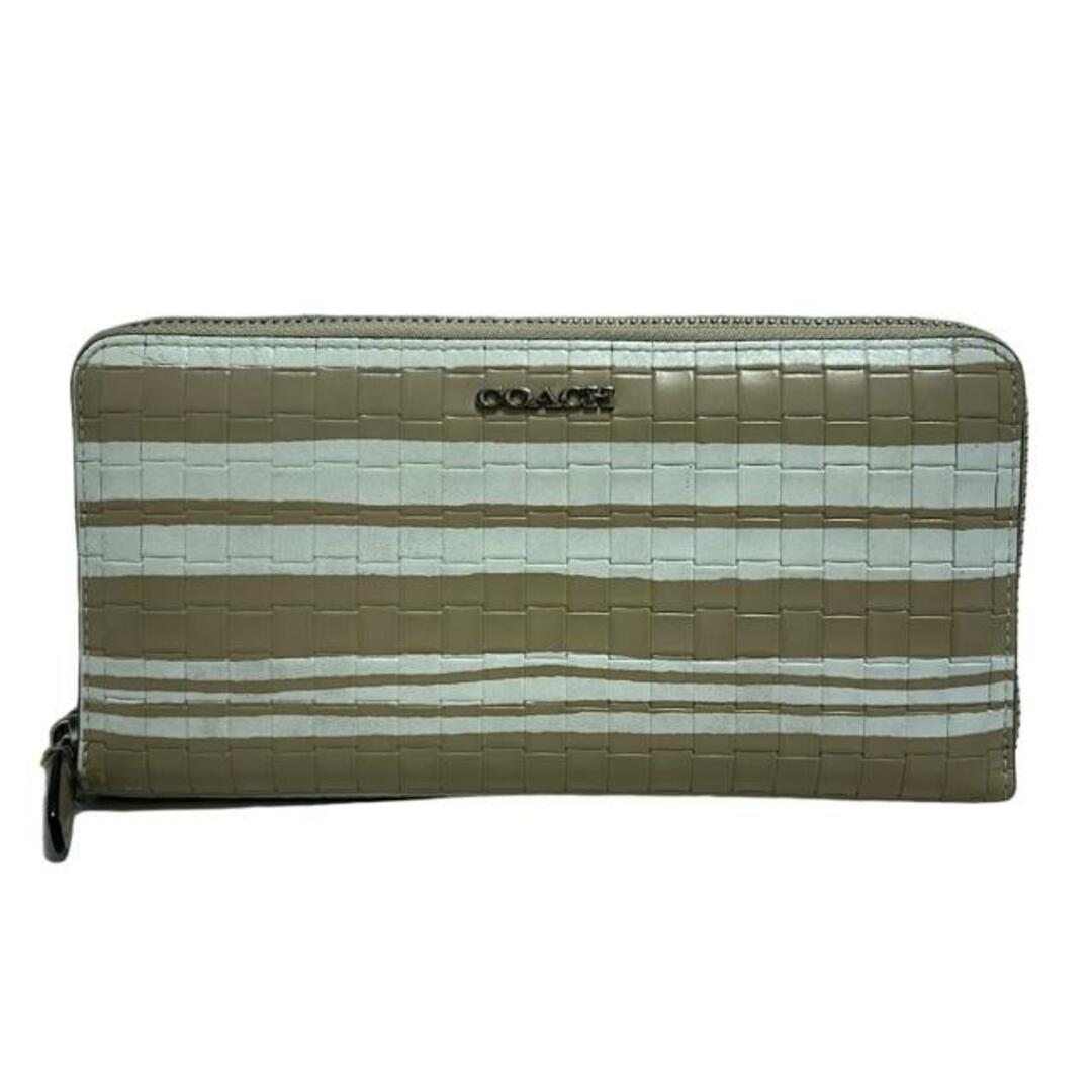COACH - COACH(コーチ) 長財布 - 白×ベージュ ラウンド COACH - COACH(コーチ) 長財布 - 白×ベージュ ラウンド