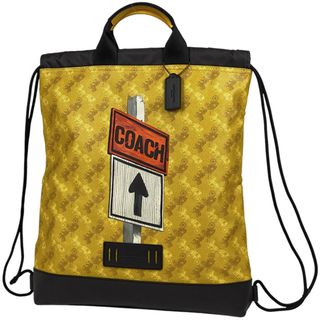 COACH - コーチ ロゴ リュックサック レディース 【中古】の通販 COACH - コーチ ロゴ リュックサック レディース 【中古】の通販