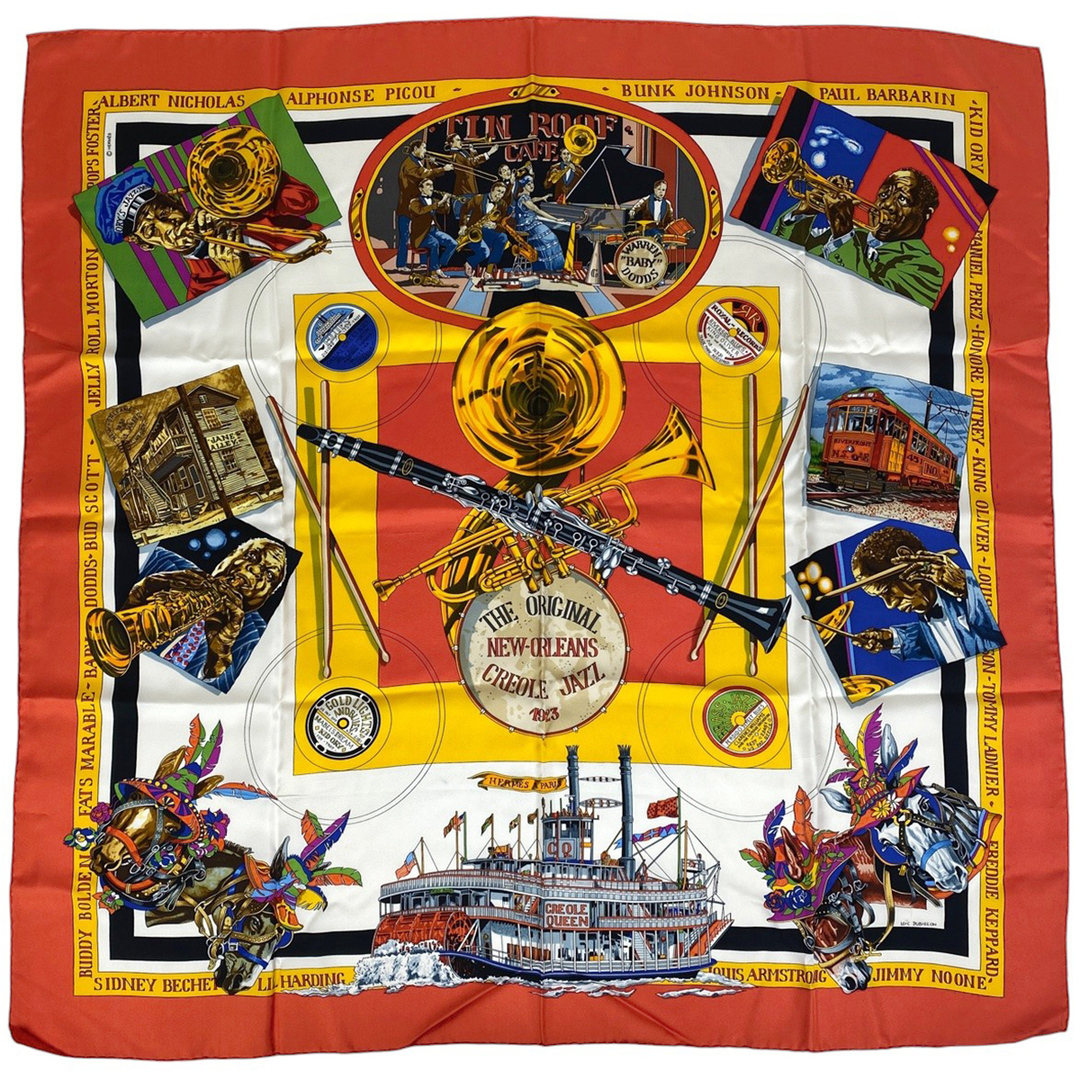HERMES - エルメス カレ 90 THE ORIGINAL NEW ORLEANS CREOLE HERMES - エルメス カレ 90 THE ORIGINAL NEW ORLEANS CREOLE
