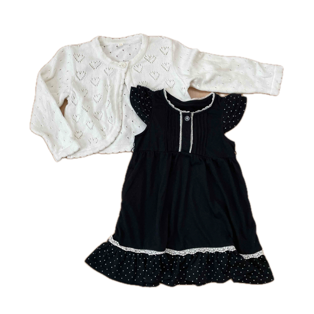 anyFAM(エニィファム)のフォーマルワンピースカーディガンセット100 キッズ/ベビー/マタニティのキッズ服女の子用(90cm~)(ドレス/フォーマル)の商品写真