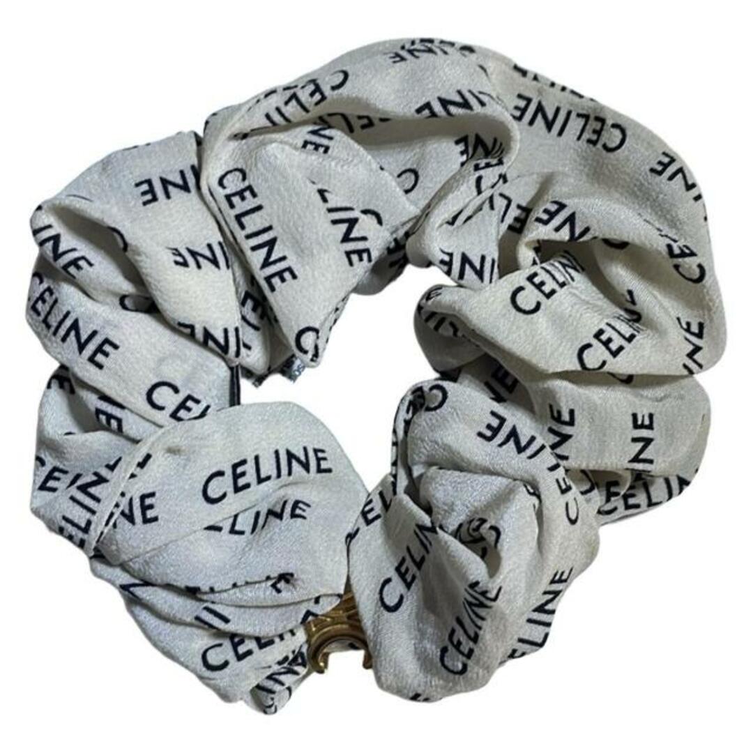 CELINE - CELINE(セリーヌ) シュシュ美品 - シルク アイボリー CELINE - CELINE(セリーヌ) シュシュ美品 - シルク アイボリー