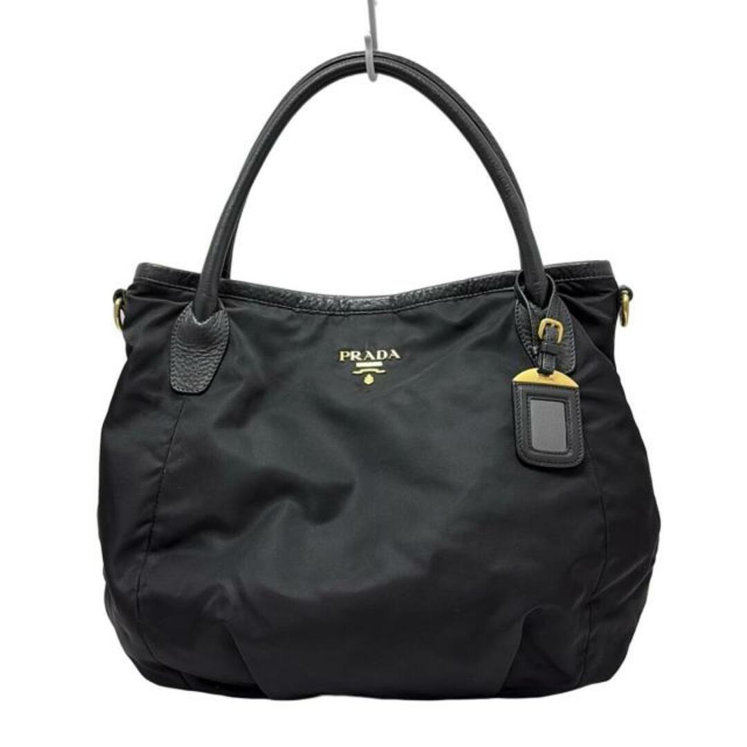 PRADA - PRADA(プラダ) トートバッグ - 黒 革タグ レザーの通販 PRADA - PRADA(プラダ) トートバッグ - 黒 革タグ レザーの通販