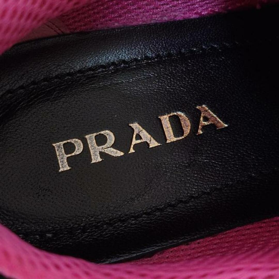 PRADA - PRADA(プラダ) スニーカー 35 レディース - 黒×ピンク PRADA - PRADA(プラダ) スニーカー 35 レディース - 黒×ピンク