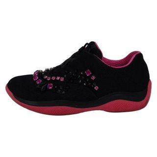 PRADA - PRADA(プラダ) スニーカー 35 レディース - 黒×ピンク PRADA - PRADA(プラダ) スニーカー 35 レディース - 黒×ピンク